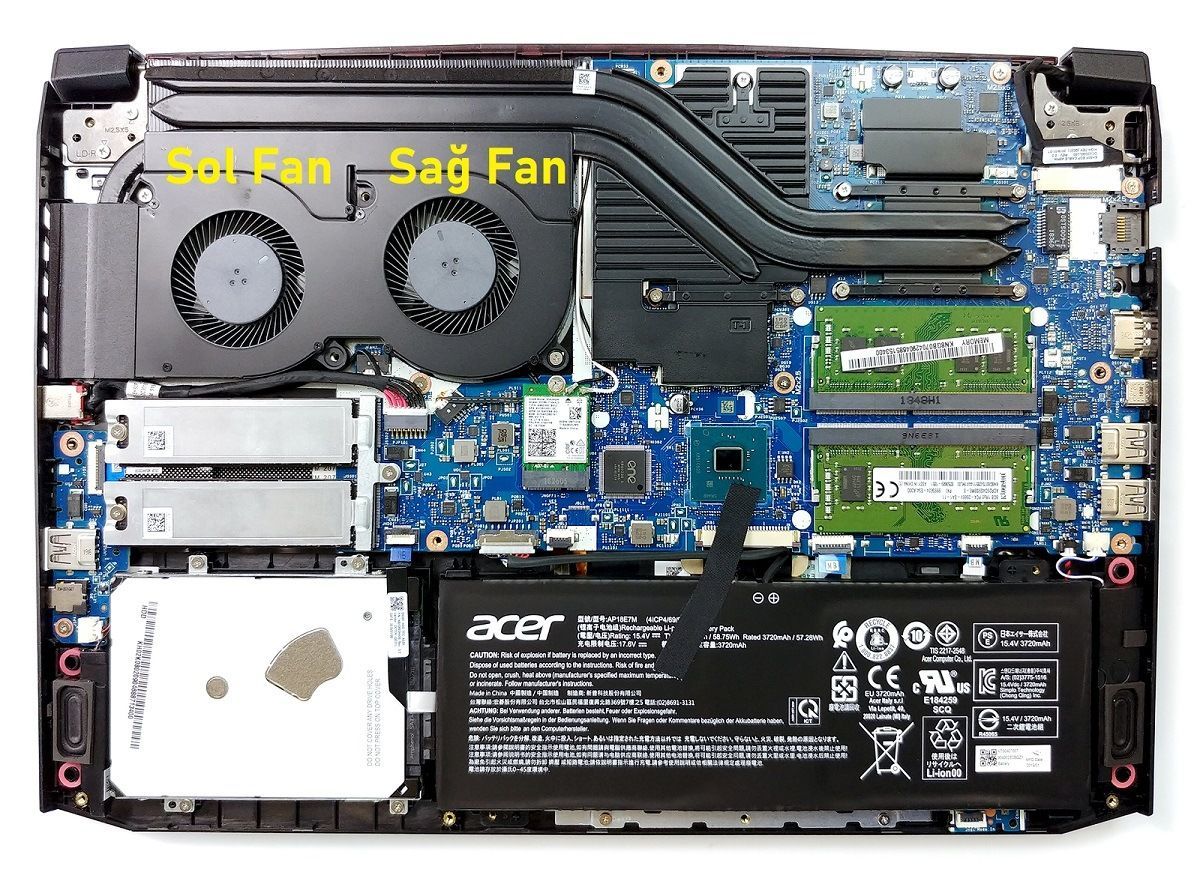 Acer Aspire Nitro 5 AN515-43-R23T Fan V2 (Sol Fan)