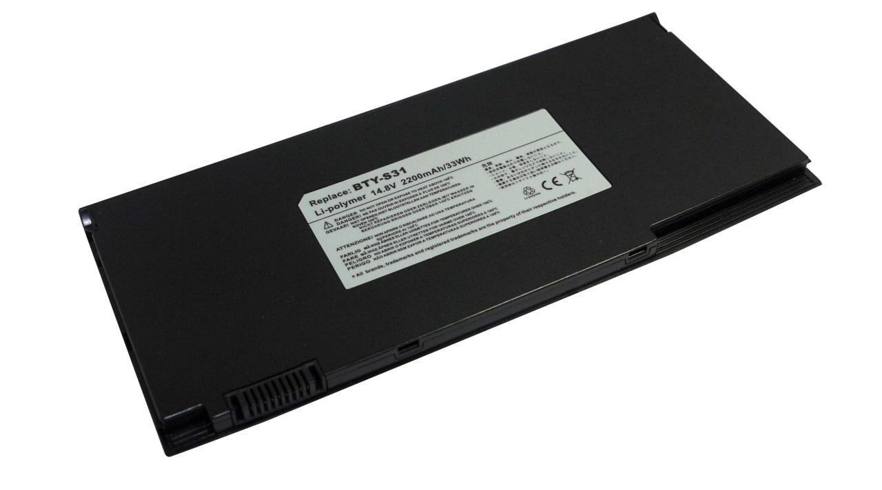 Retro MSI X320, X340, BTY-S31, BTY-S32 Notebook Bataryası