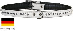Köpek Boyun Tasması Diamond Şık Tasma 34-39 cm - Beyaz