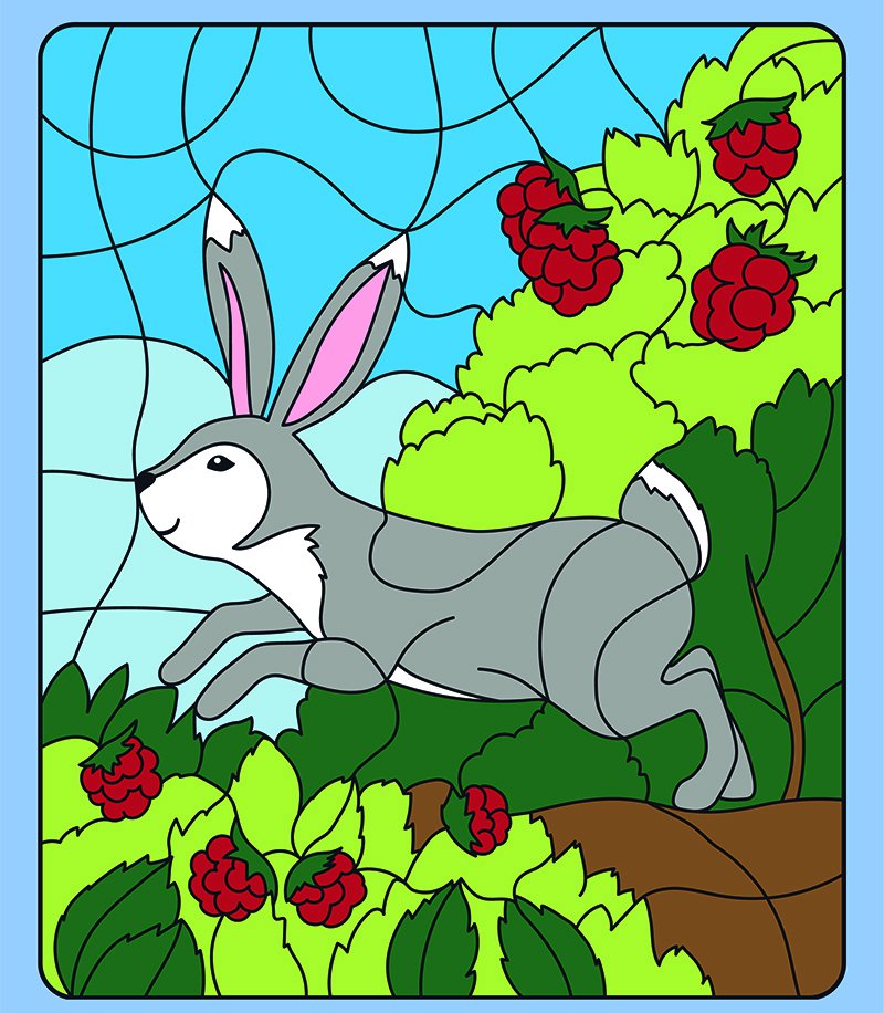 Tavşan Figürlü Sayılarla Boyama Seti