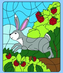 Tavşan Figürlü Sayılarla Boyama Seti