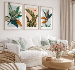 Ahşap Çerçeveli Tablo 3 Parça Çerçeveli Tablo, Duvar Tablosu