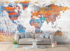 Dünya Haritası Duvar Kağıdı  -PK10365242