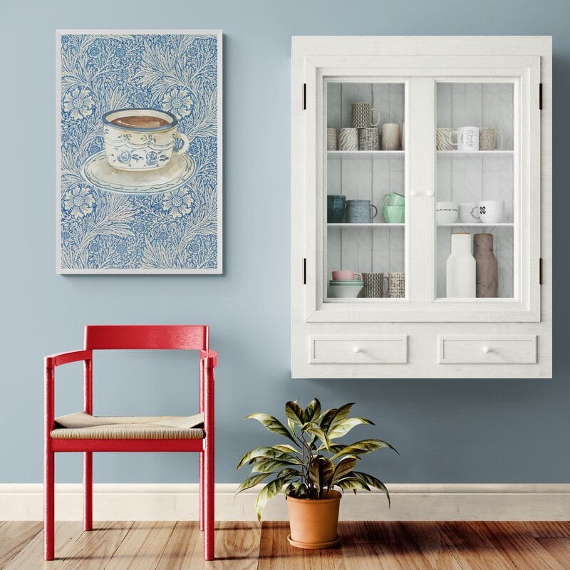 Kahve Temalı Soyut Tablo