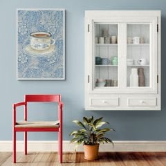 Kahve Temalı Soyut Tablo