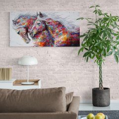 At Figürlü Dekoratif Kanvas Tablo