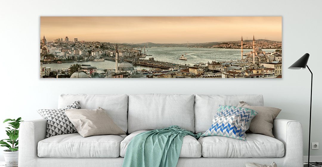 Panoramik İstanbul Manzara Kanvas Tablo
