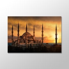 Gün Batımında Sultanahmet Camii Kanvas Tablo - MTK911