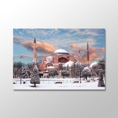 Ayasofya Camii Kış Manzarası Kanvas Tablo - MTK912