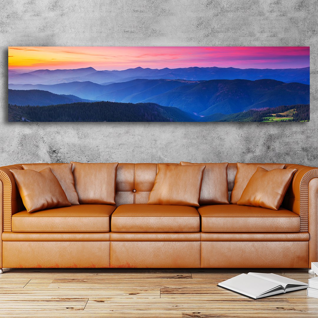 Panoramik Dağ Manzarası  Kanvas Tablo