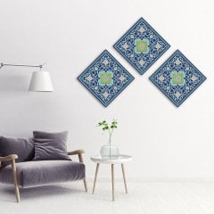 Kufi Hat ile Yazılmış 3 Parça Ayetel Kursi, Felak ve Nas Suresi Kanvas Tablo