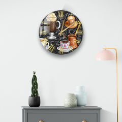 Duvar Saati - Baskılı Cam Duvar Saati 36x36 cm