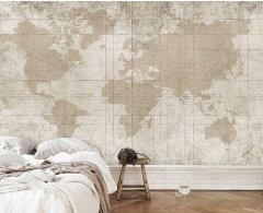 Dünya Haritası Duvar Kağıdı  -PK10037256