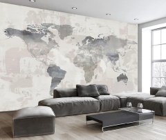 Dünya Haritası Duvar Kağıdı  -PK10138073