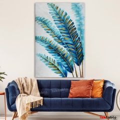 Kuş Tüyü Desenli Kanvas Tablo