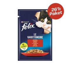 Felix Sığır Etli Yaş Kedi Maması 85 gr x 26 Adet