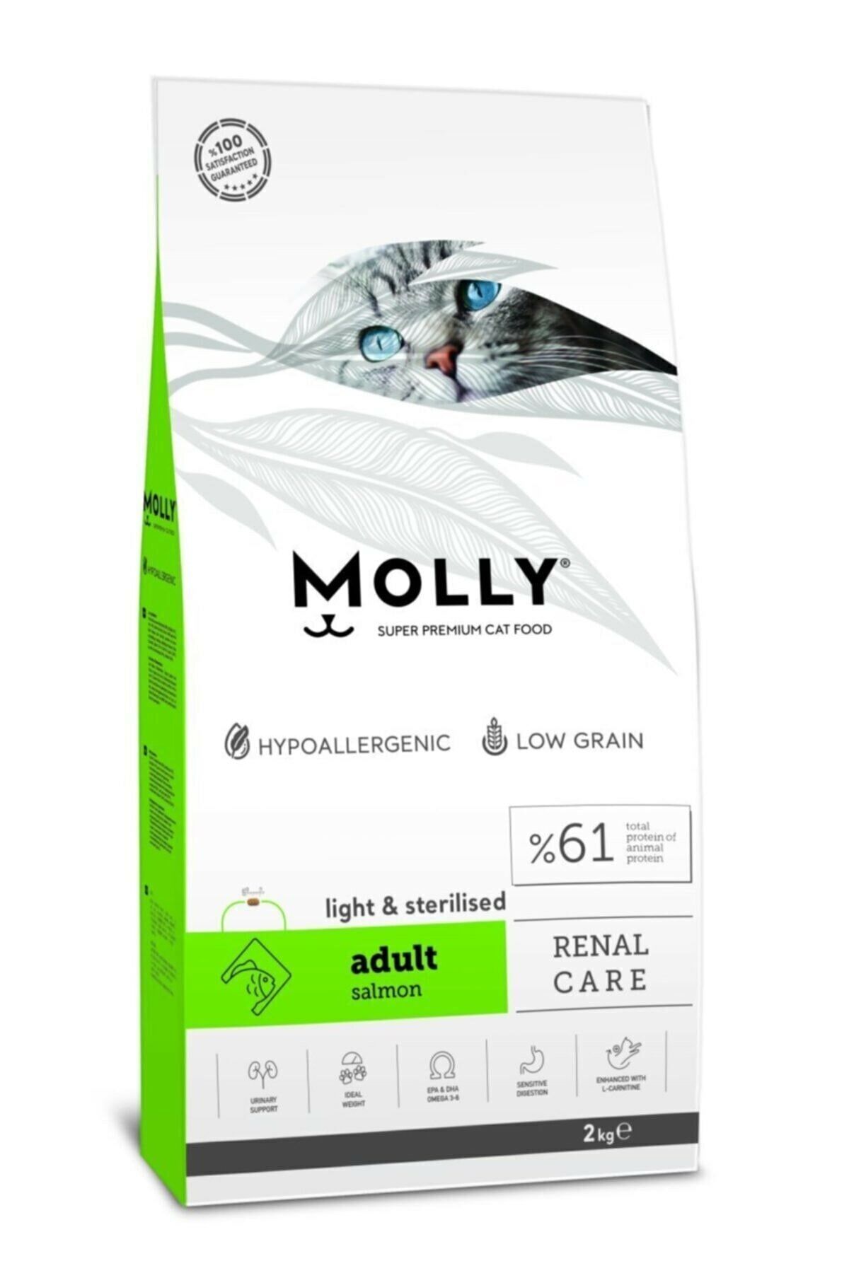 Molly Düşük Tahıllı Hipoalerjenik Somonlu Kısırlaştırılmış Kedi Maması 2 kg