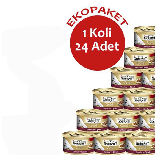 Gourmet Gold Tavuklu ve Ciğerli Kedi Konservesi 85gx24Adet