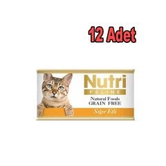 Nutri Feline Tahılsız Sığır Etli Kedi Konservesi 85 GrX12