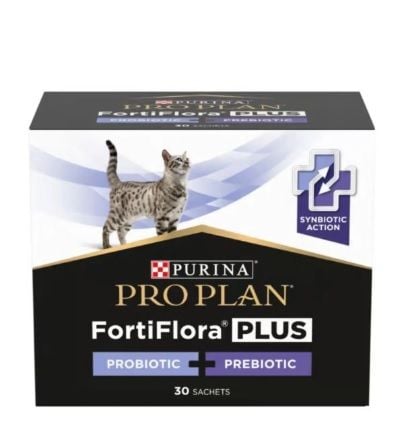 Purina Fortiflora Plus Proplan Kediler Için Probiotic ve Prebiotic Takviyesi 30 X 1,5 gr  SKT. 30.05.2025