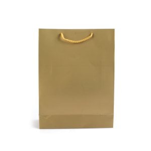 Karton Çanta Mat Altın  Selefonlu 25x33x9 cm (12'li)