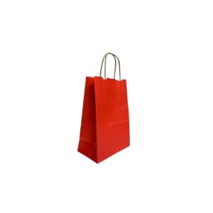Kağıt Çanta Kırmızı 15x20x8 cm 25'li