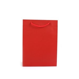 Karton Üzeri Mat Selefonlu Kırmızı Çanta 25x33x9 cm(12'li)