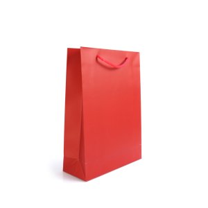 Karton Üzeri Mat Selefonlu Kırmızı Çanta 25x33x9 cm(12'li)