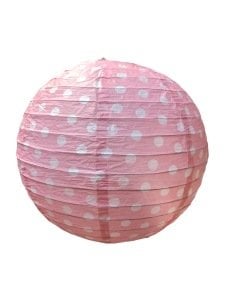 Kağıt Fener (Pembe Puantiyeli)