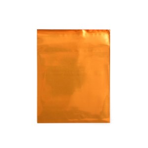 Ağzı Bantlı Metalize Hediye Paketi Turuncu 12x12cm (50'li)