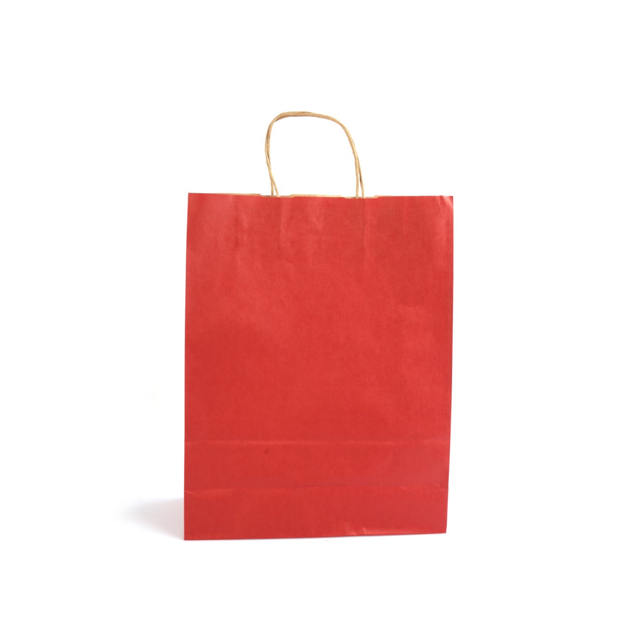 Büküm Saplı Kraft Kağıt Çanta Kırmızı 15x8x20(25'li)