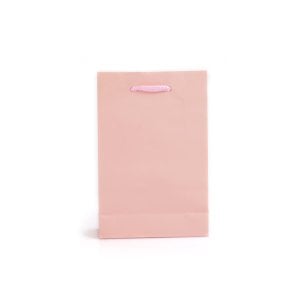 Kağıt İp saplı Çanta Pembe 18x10x23 İthal(12'li)