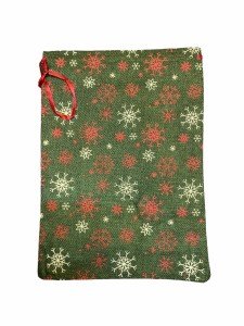 Yılbaşı Temalı Kumaş Kese 25x33cm 12'li