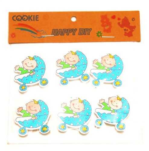 Sticker Bebek Arabası Mavi 6'lı
