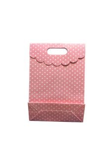 El Geçme Hediye Zarfı Pembe Puanlı 28x23x8.5 cm 12'li