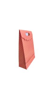 El Geçme Hediye Zarfı Pembe Puanlı 28x23x8.5 cm 12'li