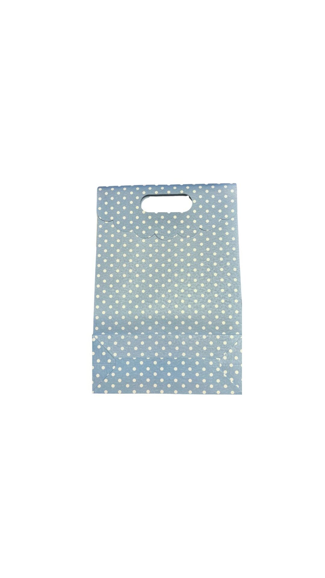 El Geçme Hediye Zarfı Mavi Puanlı 28x23x8.5 cm 12'li
