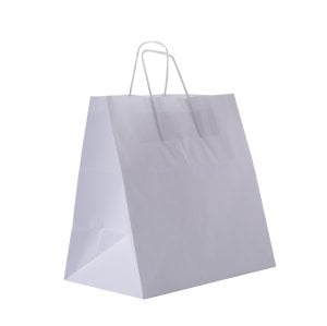 Büküm Saplı Beyazt Kağıt Çanta 33x20x33(25'li)