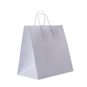 Büküm Beyaz Saplı Kraft Kağıt Çanta 38x25x36(25'li)