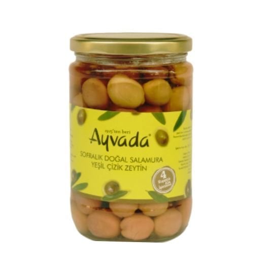 Ayvalık Natürel Yeşil Çizik Zeytin 660 cc