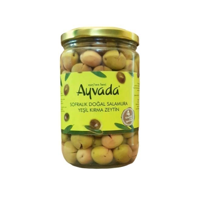 Ayvalık Natürel Yeşil Kırma Zeytin 660Cc