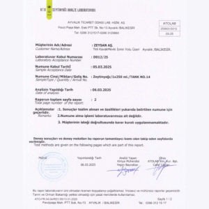 Limitli Özel Erken Hasat Soğuk Sıkım Zeytinyağı 500 Ml
