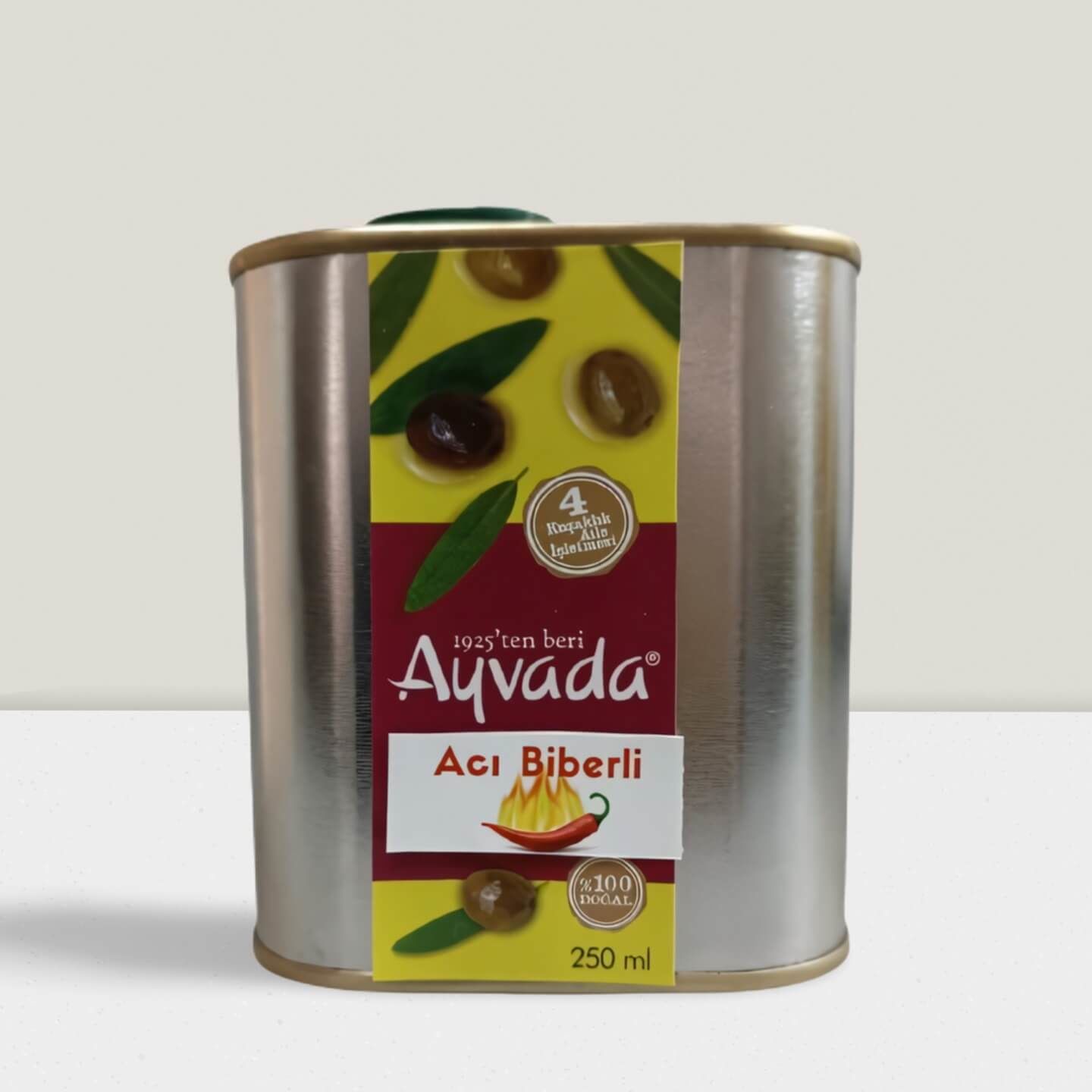 Acı Biber Çeşnili Zeytinyağı 250 Ml Teneke