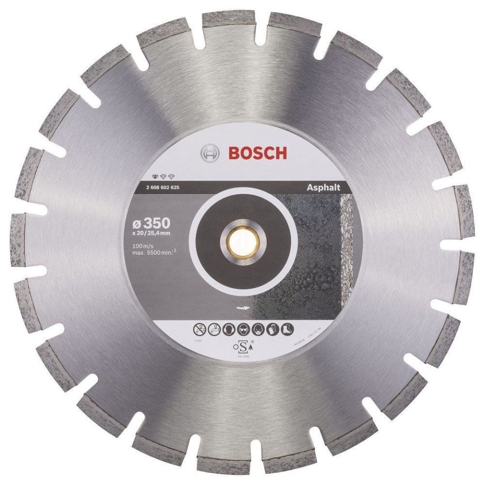 Bosch Standart 350x25,4x20mm Elmas Asfalt Daire Testere Bıçağı 2608602625