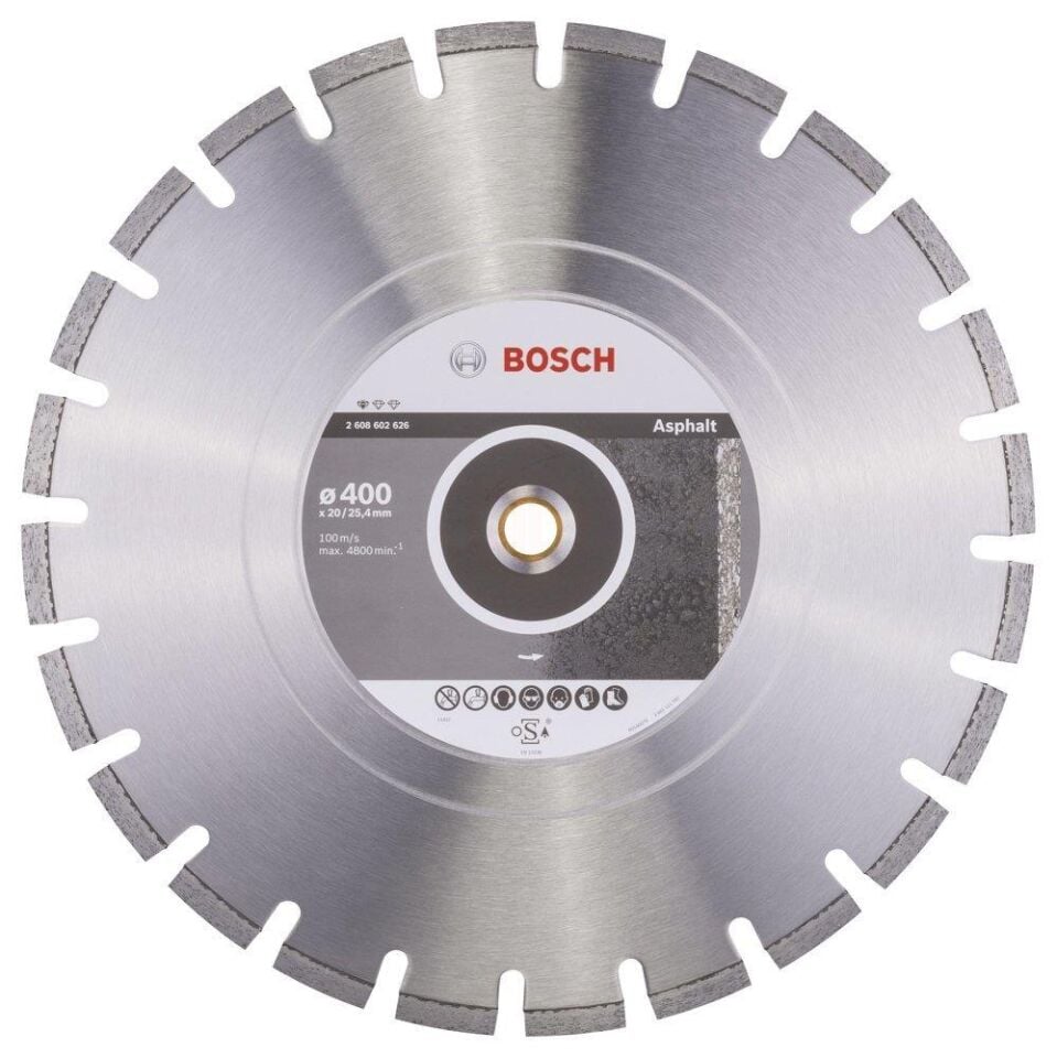 Bosch Standart Asfalt Kesme Elmas Daire Testere Bıçağı 400x25,4x20mm 2608602626