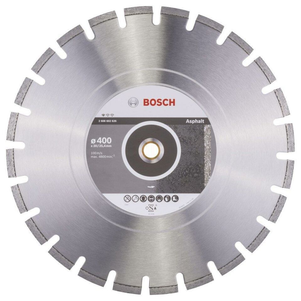 Bosch Standart Asfalt Kesme Elmas Daire Testere Bıçağı 400x25,4x20mm 2608602626
