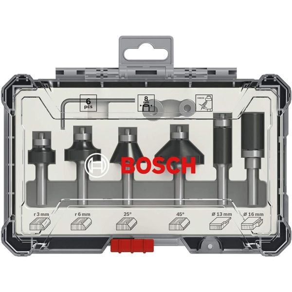 Bosch Freze Seti 6 Parça Karışık 8 mm (Pro) 2607017469