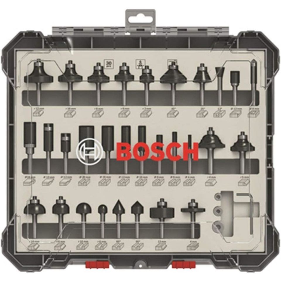 Bosch Freze Seti 30 Parça Karışık 8 mm 2607017475