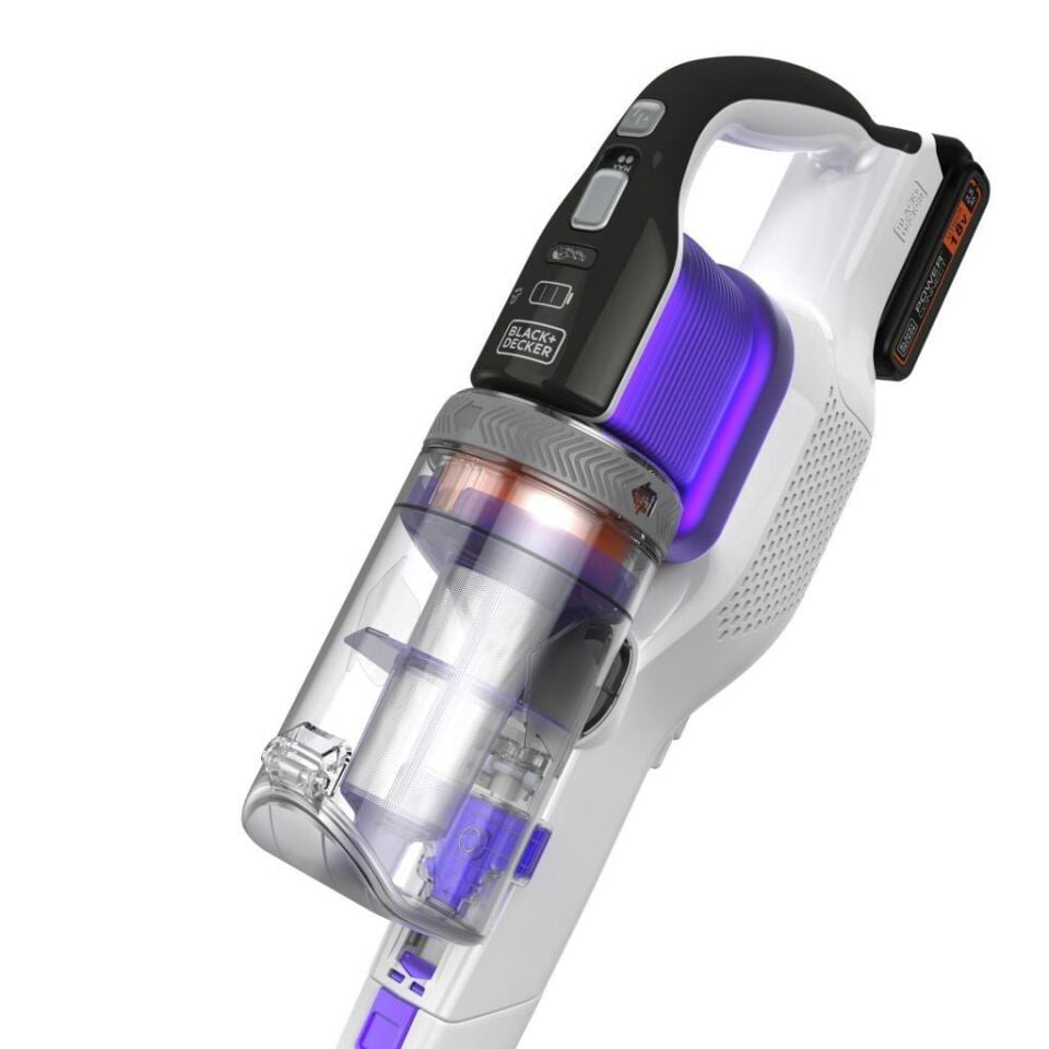 Black Decker Power Series Extreme 4'ü 1 Arada Evcil Hayvan Başlıklı Akülü Dikey Süpürge 18V 2.5 Ah BHFEV1825CP-QW