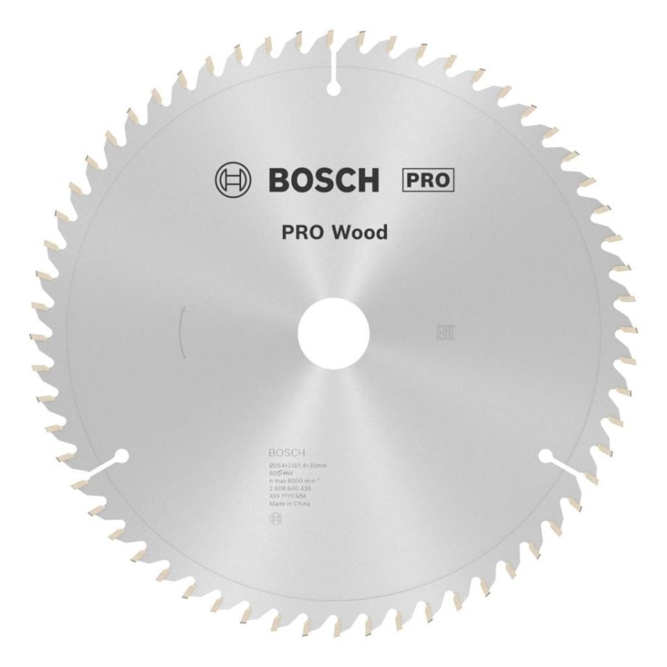 Bosch Optiline Wood 254 x 30 Mm 60 Diş Ahşap Daire Testere Bıçağı 2608640436